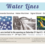 Water Lines exhibition invite Newcastle